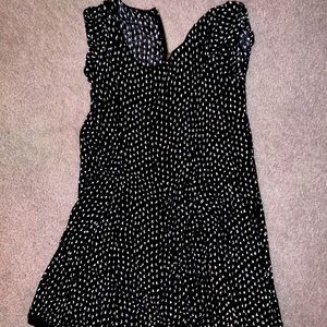 Black patterned mini dress